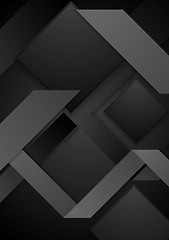 Image showing Black abstract corporate geometric background