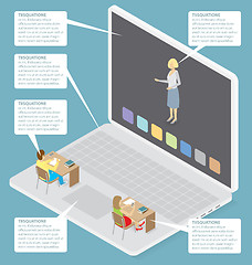 Image showing Vector 3d Flat Isometric With Education Concept