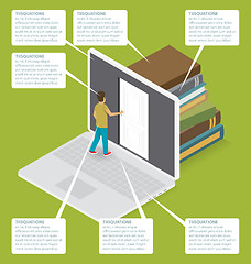 Image showing Vector 3d Flat Isometric With Education Concept