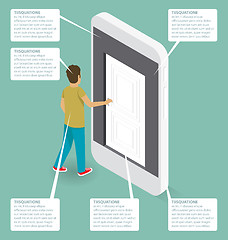 Image showing Vector 3d Flat Isometric With Education Concept