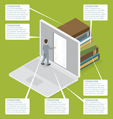 Image showing Vector 3d Flat Isometric With Startup Concept