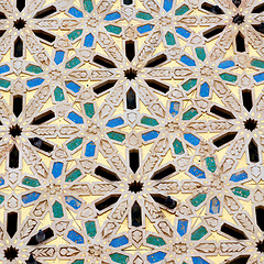 Image showing line in morocco africa old tile and colorated floor ceramic abst