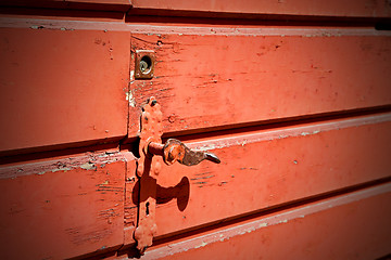 Image showing door in italy old   texture nail