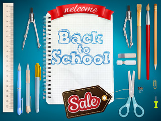 Image showing Back to School marketing background. EPS 10