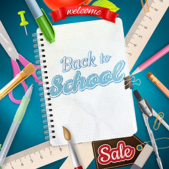 Image showing Back to School Sale Design. EPS 10