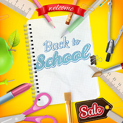 Image showing Back to School marketing background. EPS 10