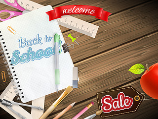 Image showing Back to School Sale Design. EPS 10