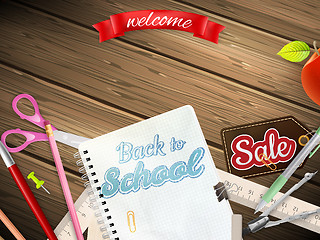 Image showing Back to School Sale Design. EPS 10
