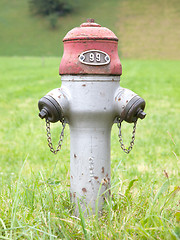 Image showing Rusty old Swiss fire hydrant