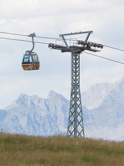 Image showing Ski lift cable booth or car