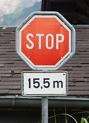 Image showing Stop sign (traffic stop sign)