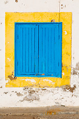 Image showing blue window in morocco africa old construction 