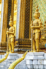 Image showing demon in the temple bangkok   cross colors step gold wat  