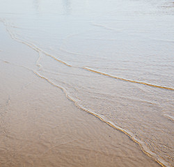 Image showing dune morocco in africa brown coastline wet sand beach near atlan