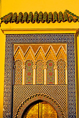 Image showing old  in morocco africa ancien    wall ornate brown