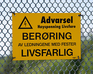 Image showing Warning sign