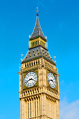 Image showing  big ben and   old construction england  aged city