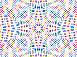 Image showing Bright colorful concentric pattern 