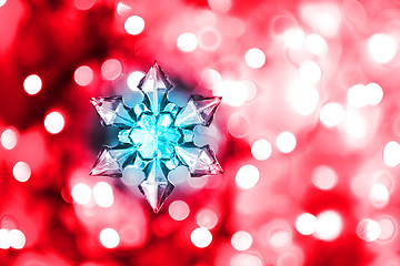 Image showing color christmas lights background