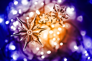 Image showing color christmas lights background