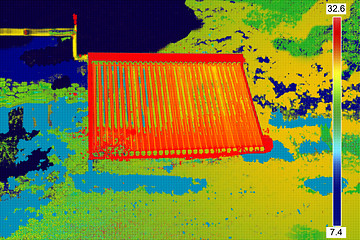 Image showing Thermovision image of Vacuum solar