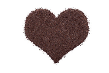 Image showing Loose leaf tea in a heart shape