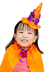 Image showing Asian Chinese Little girl celebrate Halloween.
