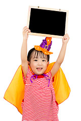 Image showing Asian Chinese Little girl celebrate Halloween.