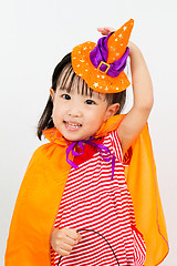 Image showing Asian Chinese Little girl celebrate Halloween.