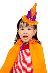 Image showing Asian Chinese Little girl celebrate Halloween.