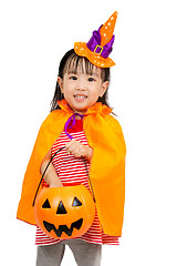 Image showing Asian Chinese Little girl celebrate Halloween.