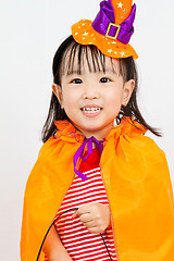 Image showing Asian Chinese Little girl celebrate Halloween.