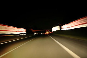 Image showing Night on the road