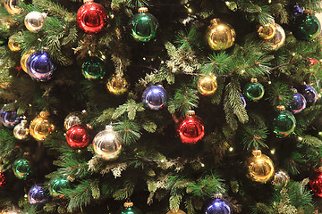 Image showing color christmas lights background