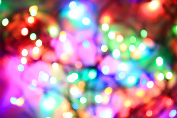 Image showing color christmas lights background