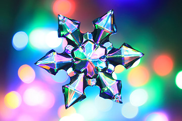 Image showing color christmas lights background