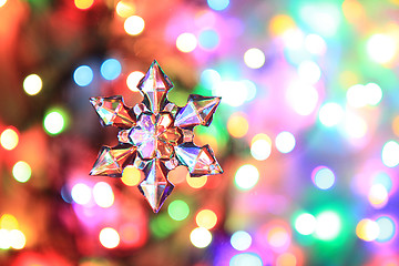 Image showing color christmas lights background