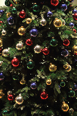 Image showing color christmas lights background