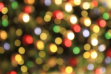 Image showing color christmas lights background