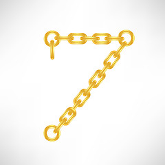 Image showing Gold Number 7