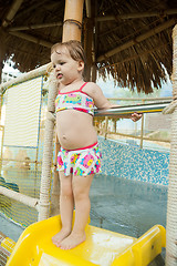 Image showing the little girl in aquapark