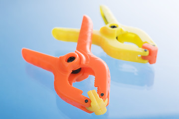 Image showing Plastic clamps