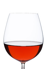 Image showing Isolate red wine glass