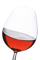 Image showing Isolate red wine glass