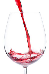 Image showing pouring red wine