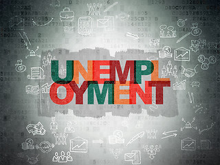 Image showing Finance concept: Unemployment on Digital Paper background