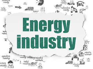 Image showing Industry concept: Energy Industry on Torn Paper background