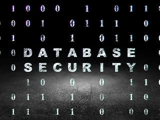 Image showing Privacy concept: Database Security in grunge dark room