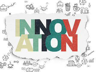 Image showing Finance concept: Innovation on Torn Paper background