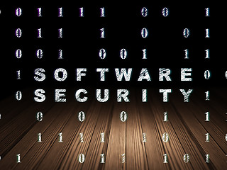 Image showing Safety concept: Software Security in grunge dark room